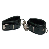 Leather Handcuffs in Black
